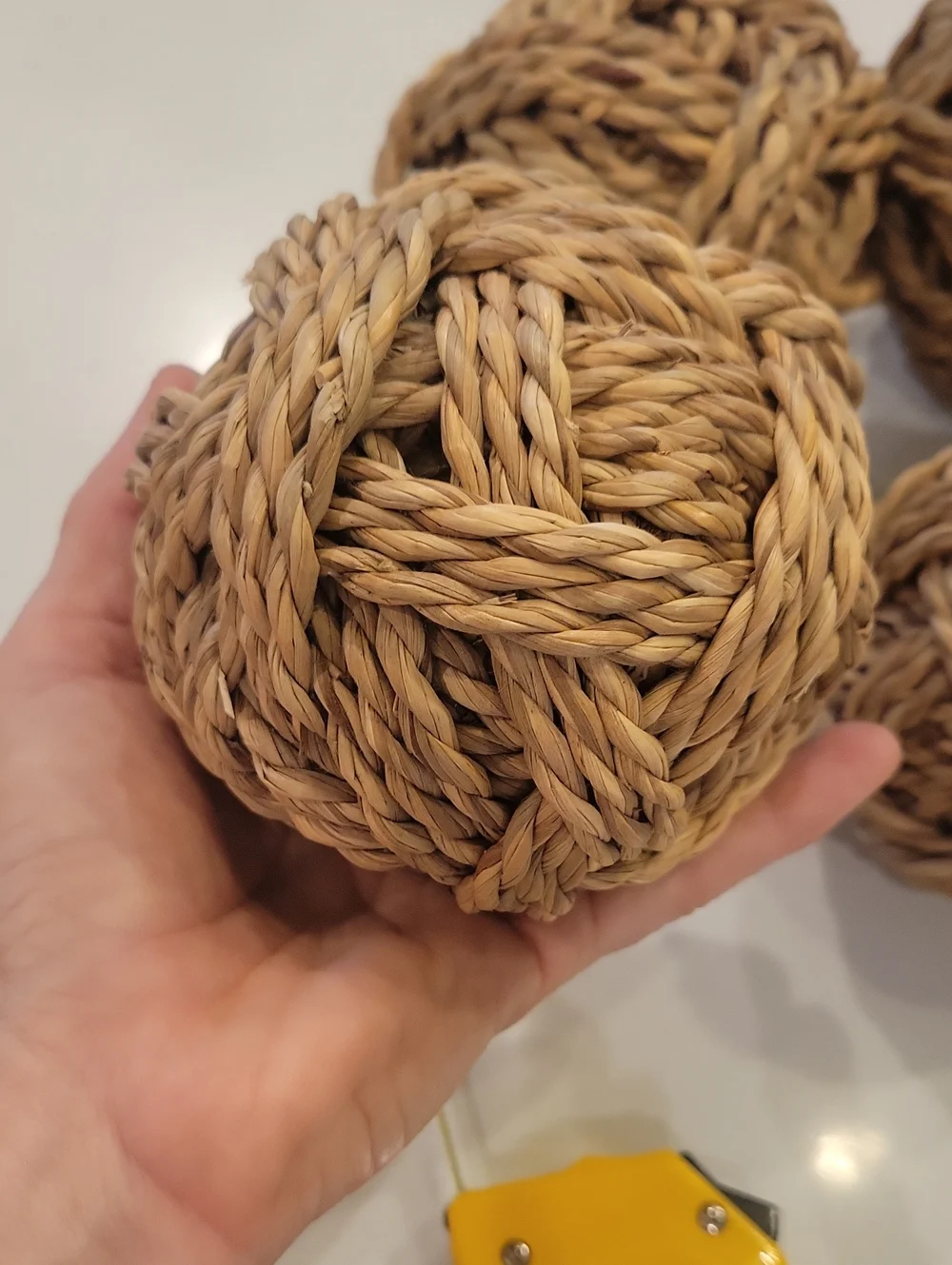 Pottery Barn Rope/ Wicker Ball Sphere Bundle